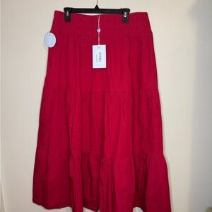 Hill House Home “Florence” Nap Skirt – Victorian Red (NWT)‎